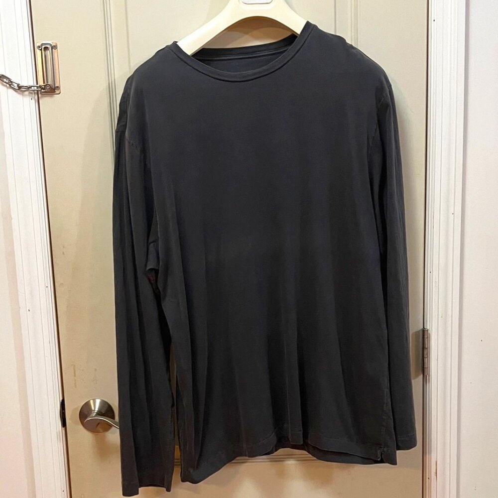 Bullock & Jones Men's Size XL 100% Pima Cotton L/S Crew Neck T-Shirt. Grey